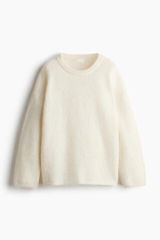 H & M - MAMA Mohair-Blend Sweater - White | H&M (US + CA)
