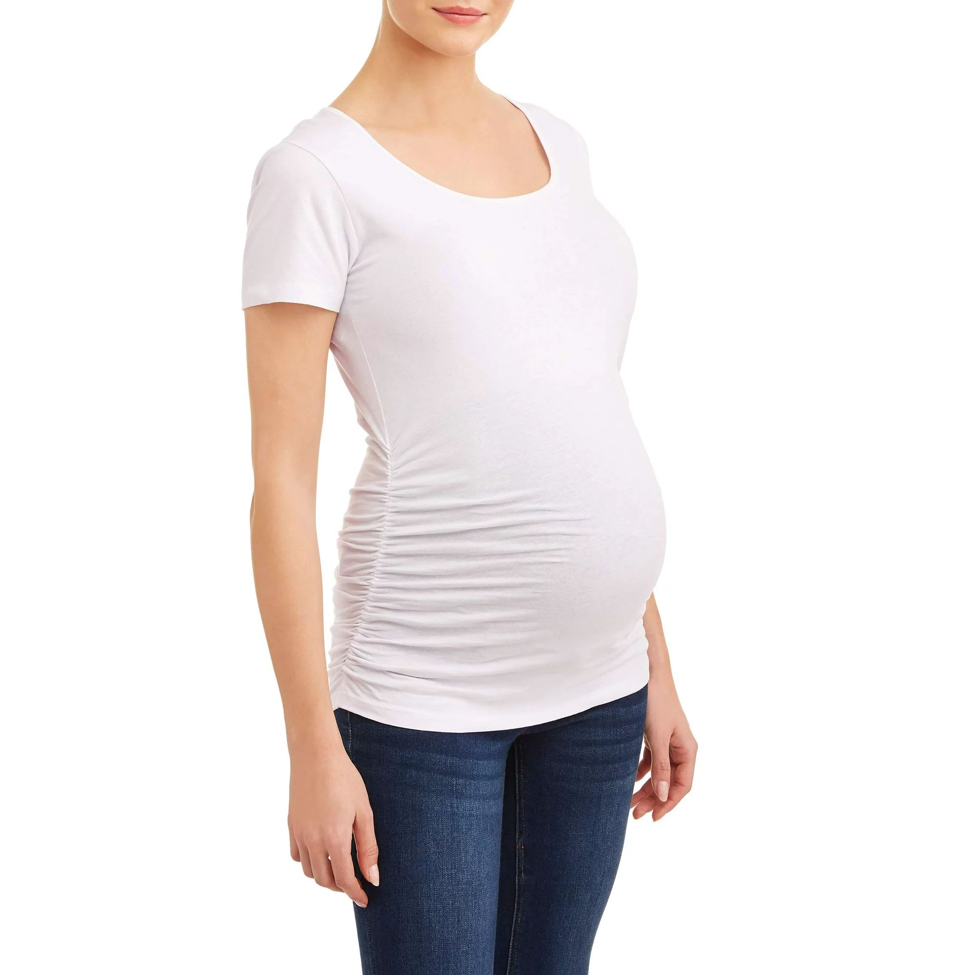 Oh! Mamma Maternity Women's Scoop Neck T-Shirt (Womens & Womens Plus) - Walmart.com | Walmart (US)