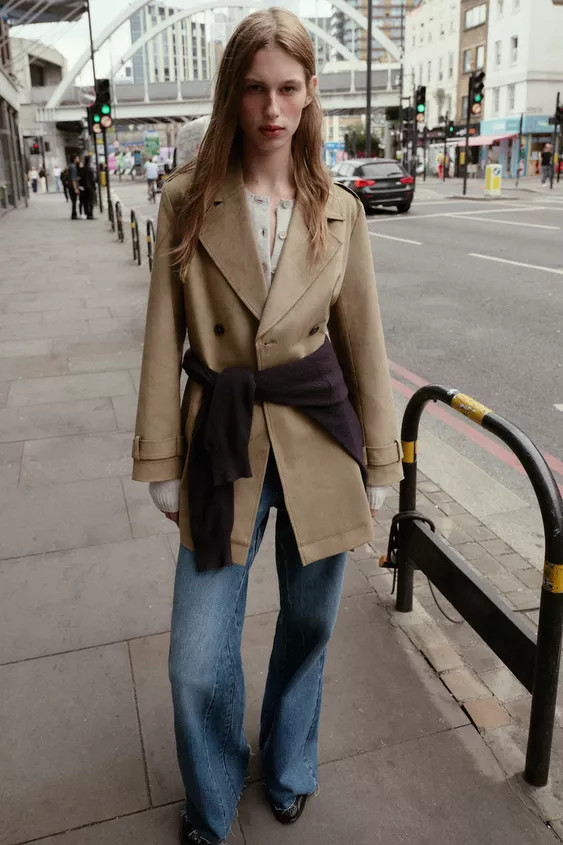 FAUX SUEDE TRENCH COAT | Zara Canada