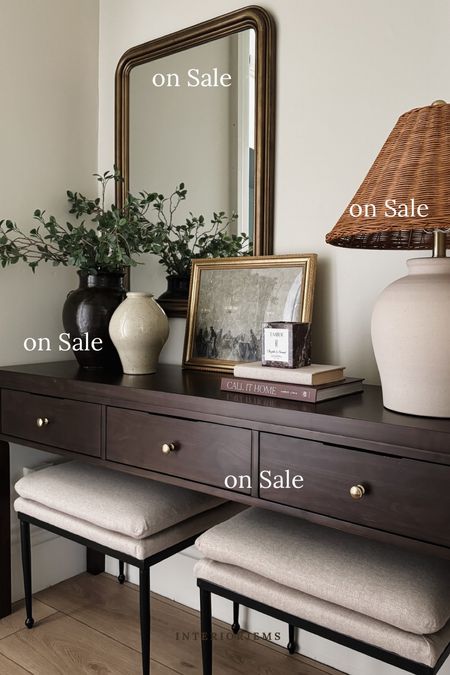 Most of this is on sale right now for Memorial Day, the solid wood console table is only $309 right now lower than when I bought it, table lamp on sale, arched breast mirror on sale, vases on sale, Ottomans, Wayfair, McGee & co 

#LTKSaleAlert #LTKHome #LTKStyleTip