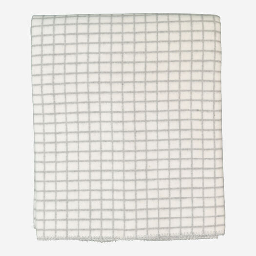 White & Grey Checked Throw | TK Maxx