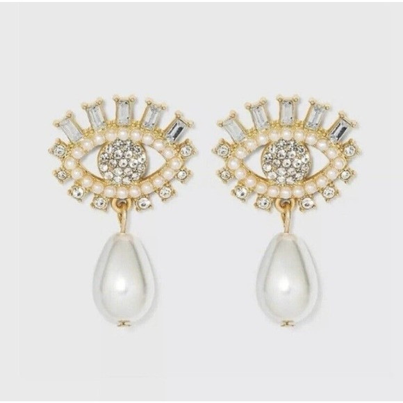 SUGARFIX by BaubleBar Evil Eye Faux Pearl Tear Drop New | Poshmark