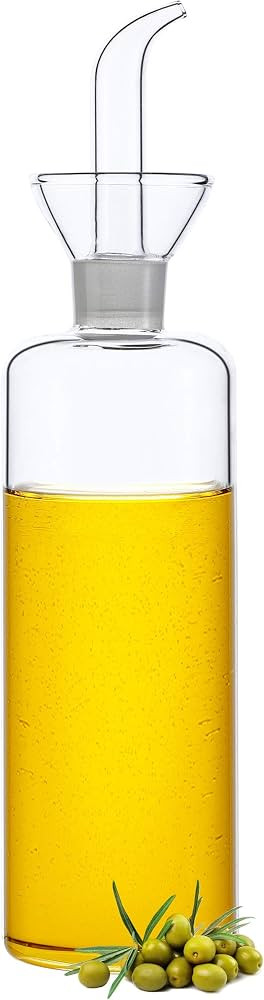 HAIZEEN 17oz/500ml Clear Glass Olive Oil Dispenser Bottle - Oil and Vinegar Cruet with Non Drip P... | Amazon (US)