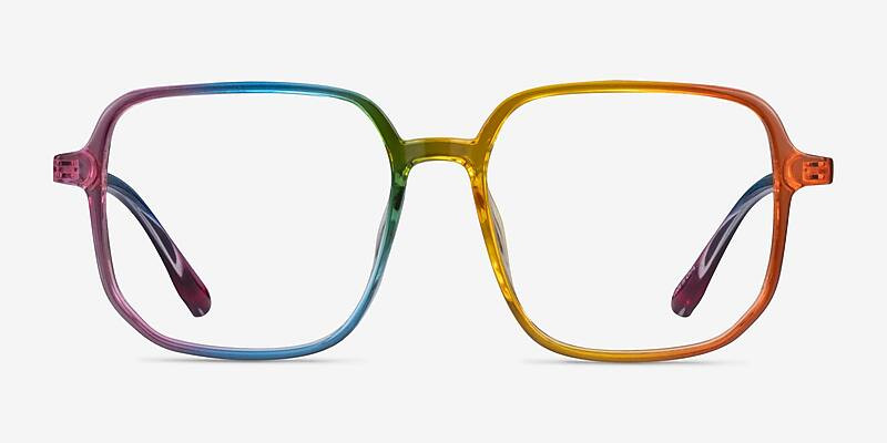 Bright Square Rainbow Full Rim Eyeglasses | Eyebuydirect | EyeBuyDirect.com