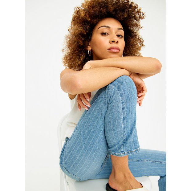 Buy Relaxed Pinstripe Denim Jeans 16S | Jeans | Tu | Tu Clothing