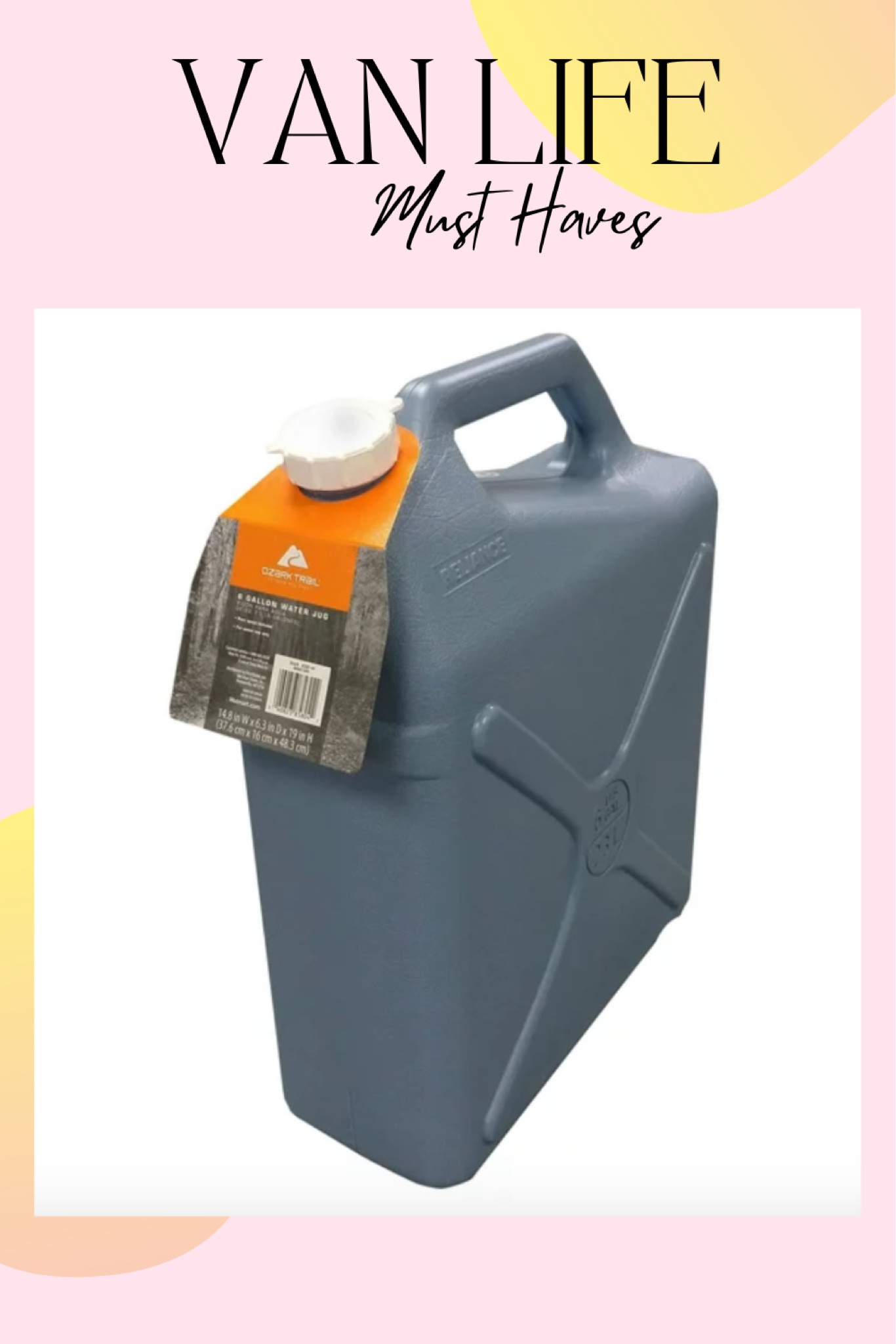 Van life must haves! 6 Gallon Water Storage Jug — click below to shop! Follow me @alohaaa.nikki to follow my vanlife adventures in Hawaii!🌺✨#liketkit #vanlife #camping #travel #walmart 

#LTKunder50 #LTKunder100 #LTKtravel