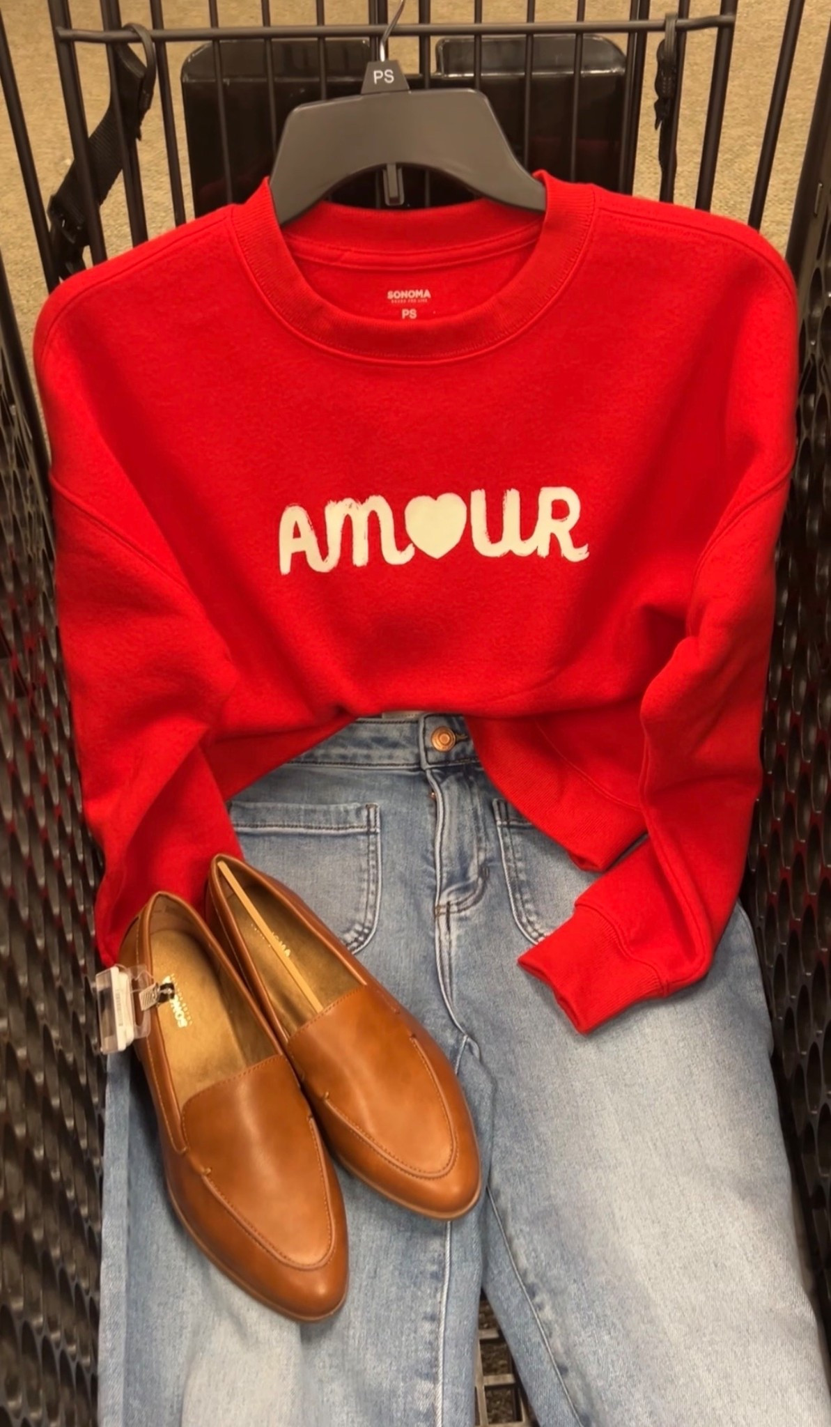 Kohls outfit idea, love the red and the cute French “amour” graphic! I went with loafers to continue the theme but you can also do sneakers! #kohls Valentine’s Day outfit galentine

#LTKValentine