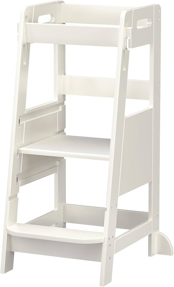 TOETOL Bamboo Toddler Learning Step Stool 3 Height Adjustable Kitchen Counter Standing and Bathro... | Amazon (US)