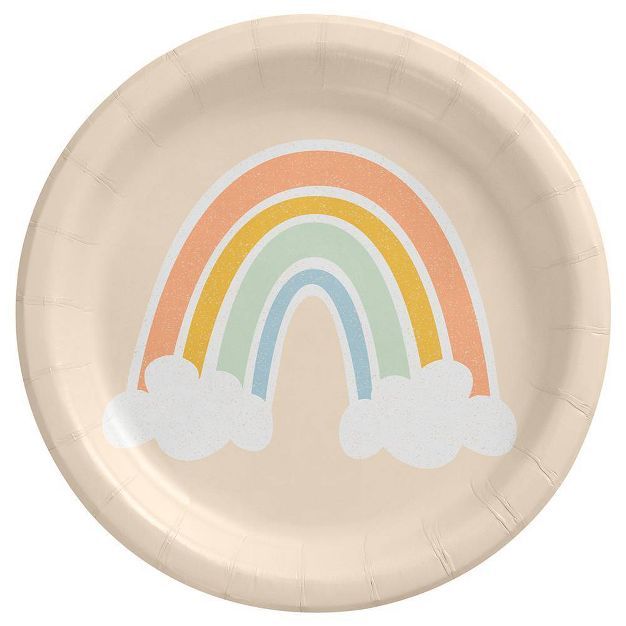 6.75" 20ct Rainbow Snack Paper Plates - Spritz™ | Target