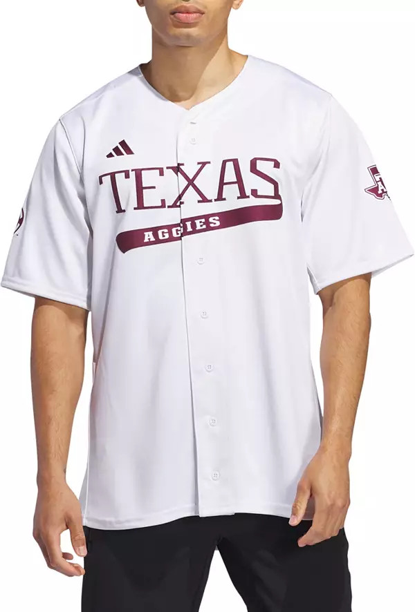 adidas Men's Texas A&M Aggies White Replica Baseball Jersey | Dick's Sporting Goods