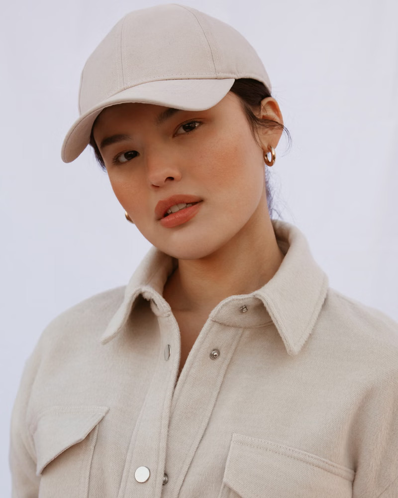 90s Vegan Leather Baseball Hat | Abercrombie & Fitch (US)