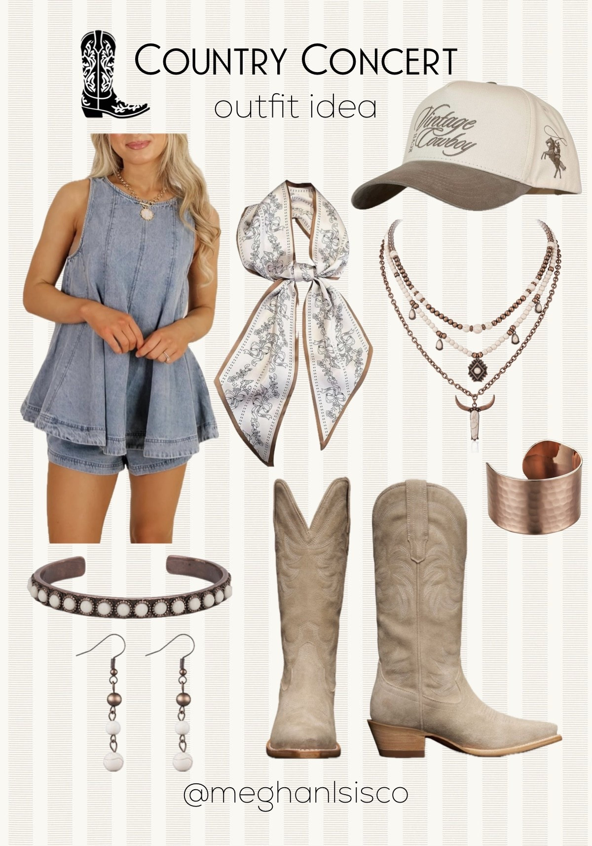 Country Concert Outfit Idea 🤍