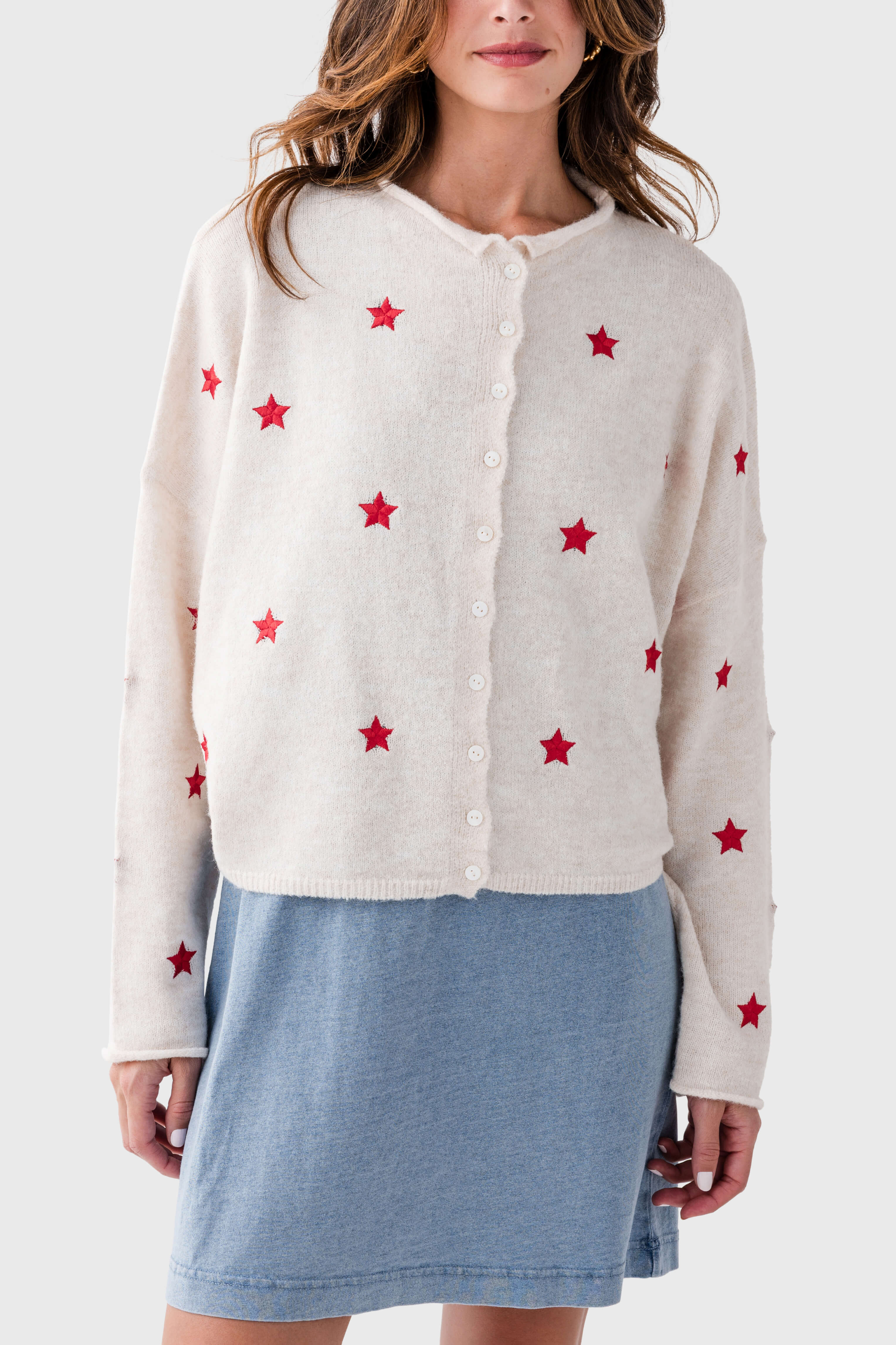 Things Between Embroidered Star Piper Cardigan | Social Threads