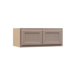 Hampton Bay Hampton Assembled 30x12x12 in. Wall Bridge Kitchen Cabinet in Unfinished Beech-KW3012... | The Home Depot