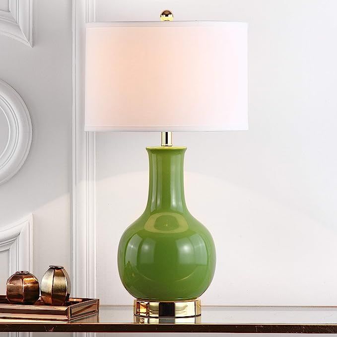 SAFAVIEH Lighting Collection Paris Modern Green Ceramic 28-inch Bedroom Living Room Home Office D... | Amazon (US)