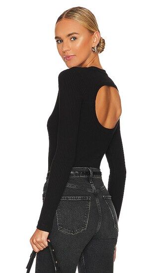 Celeste Henley Top in Black | Revolve Clothing (Global)