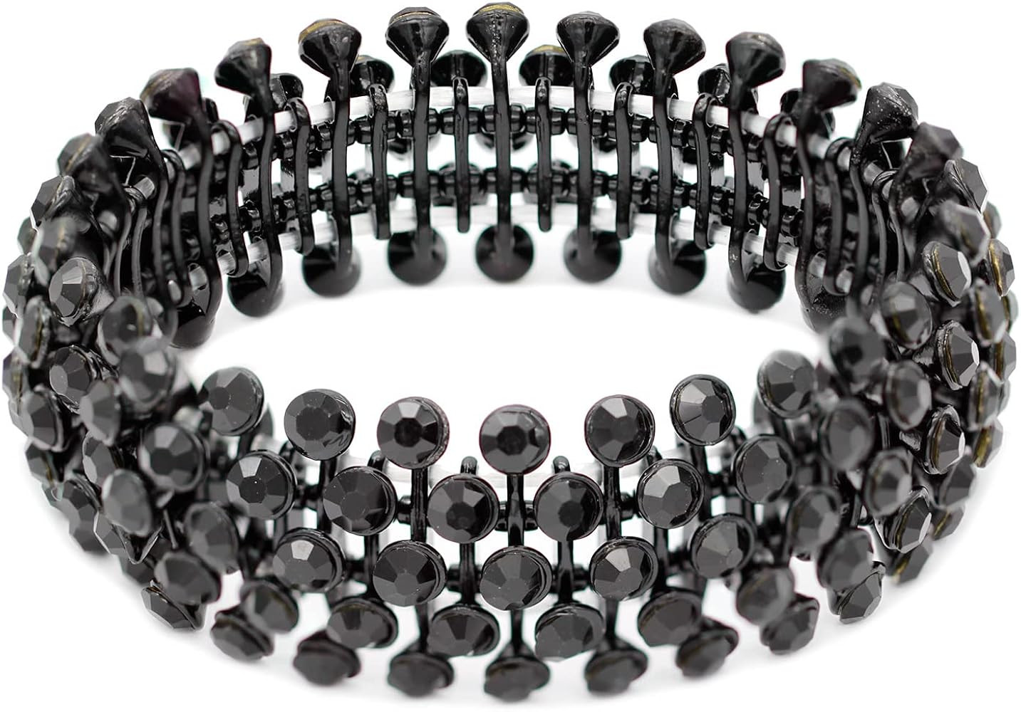 Lavencious Tennis 5 Row Rhinestone Stretch Bracelets Bridal Evening Party Jewelry For Woman Bangl... | Amazon (US)
