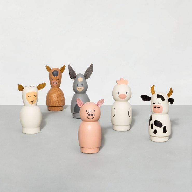 Wooden Toy Farm Animal Set - Hearth &#38; Hand&#8482; with Magnolia | Target