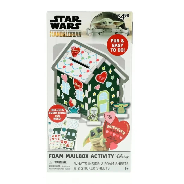 Disney Mandalorian Valentines Foam Mailbox Craft Kit, for Male Child Ages 3+ - Walmart.com | Walmart (US)