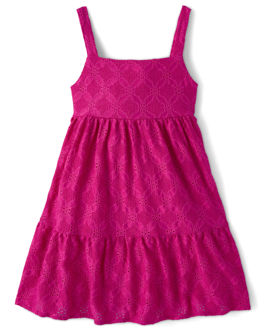 Girls Eyelet Bow Back Dress - pink | The Children's Place