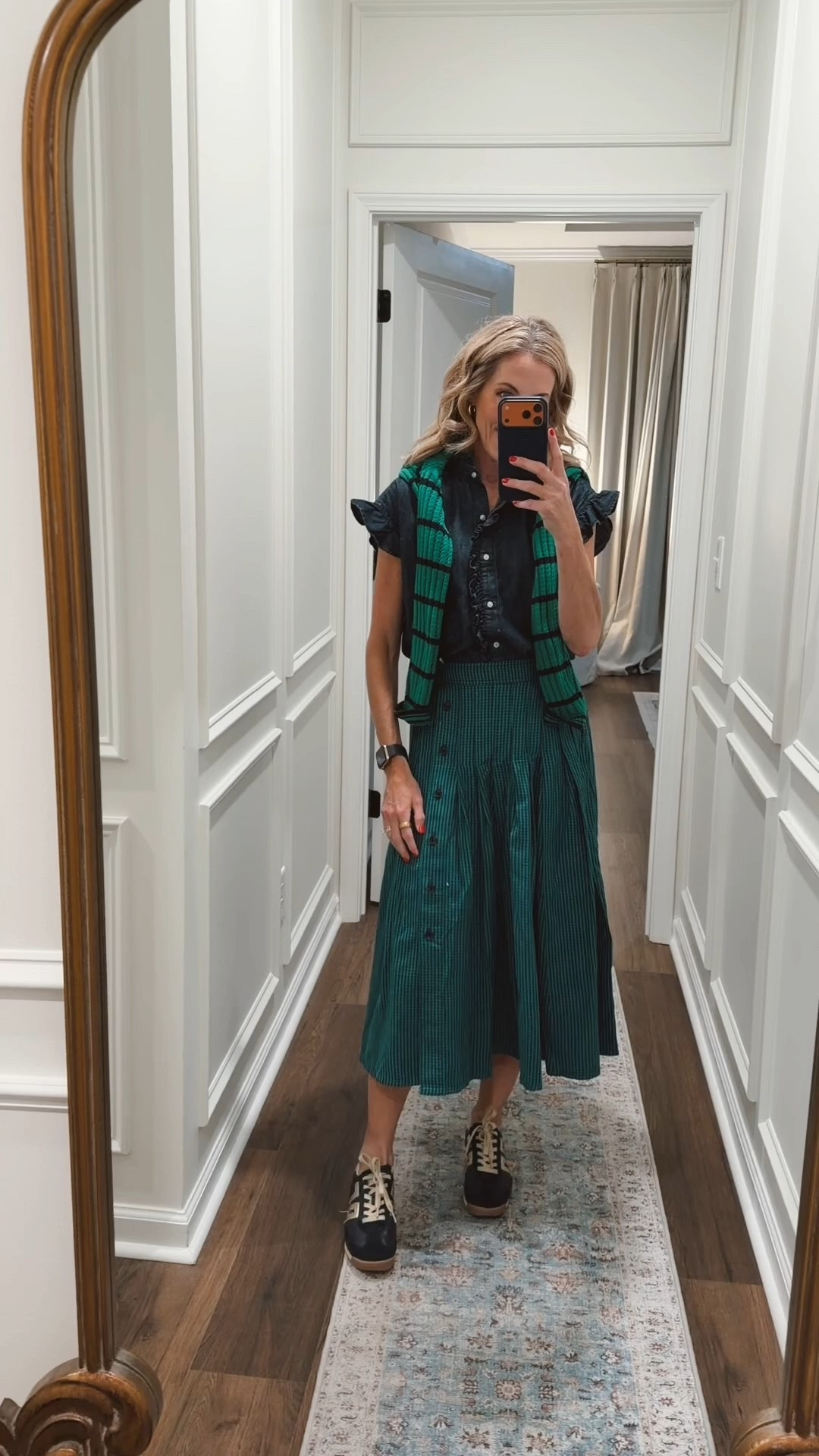 Teaching outfit of the day a Walmart skirt under $30 a Walmart top and a Walmart sweater. I did link options for this denim top. It was a favorite from the summer.

#LTKgrwm #LTKootd #LTKmomlife