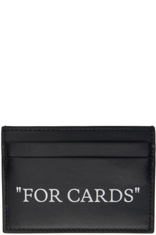 Black Quote Bookish Card Holder | SSENSE