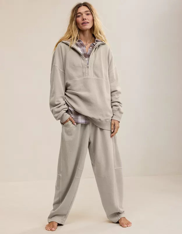 Aerie Oh Zip! Barrel Pant | Aerie