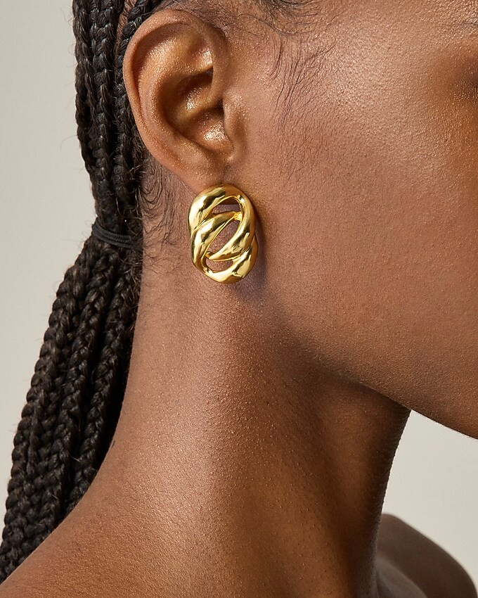 Sculptural link earrings | J. Crew US