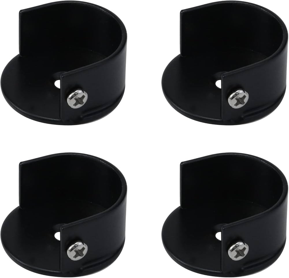 T Tulead Flange Rod Support U Shaped Rod Brackets Iron Rod Sockets Flange Rod Holder Closet Rod E... | Amazon (US)