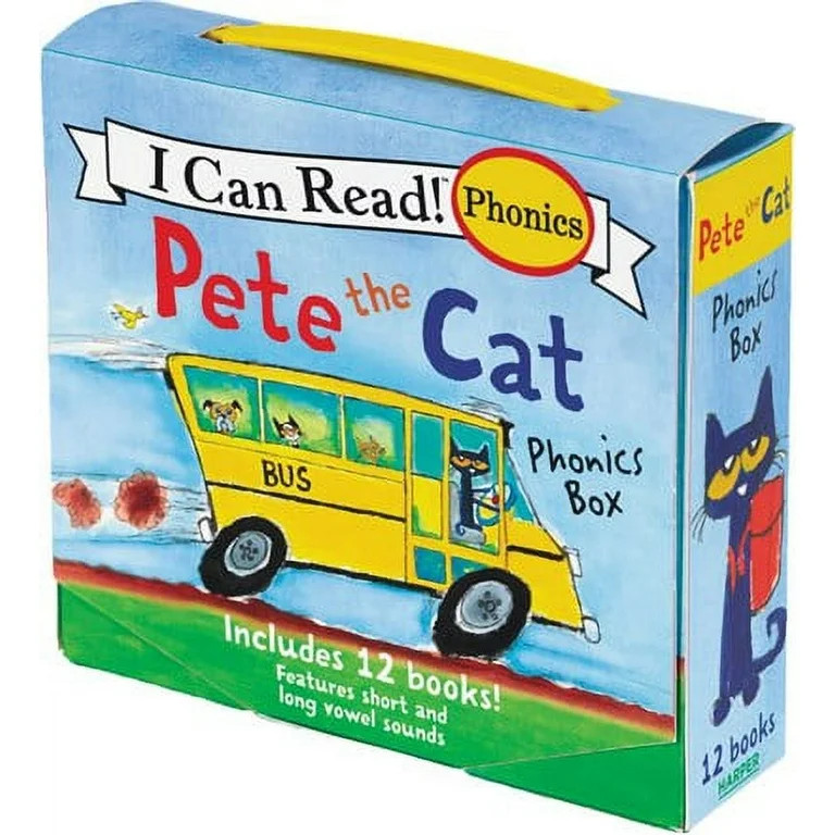 Pete the Cat 12-Book Phonics Fun!: A Box of 12 Mini-Books Featuring Short and Long Vowel Sounds (... | Walmart (US)