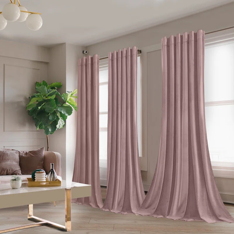 Velvet Blackout Curtain Pair (Set of 2) | Wayfair North America