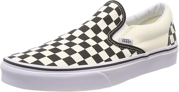 Vans Unisex Adults' Classic Slip On, Black/Off White Check, 7 UK | Amazon (US)