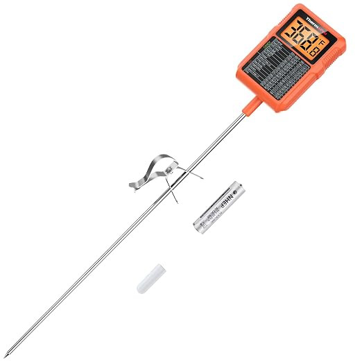 ThermoPro TP510 Waterproof Digital Candy Thermometer with Pot Clip, 10" Long Probe Instant Read F... | Amazon (US)