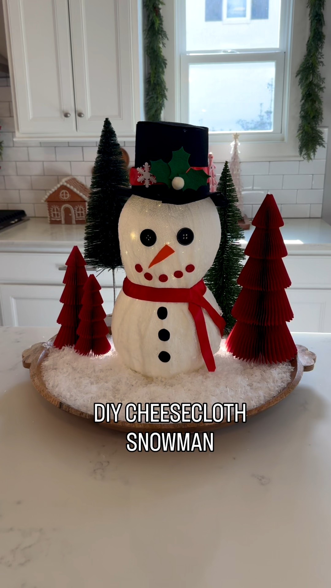 DIY Cheesecloth Snowman ☃️ #diychristmas #christmasdiy #christmascraft 

#LTKHoliday #LTKSeasonal #LTKHome