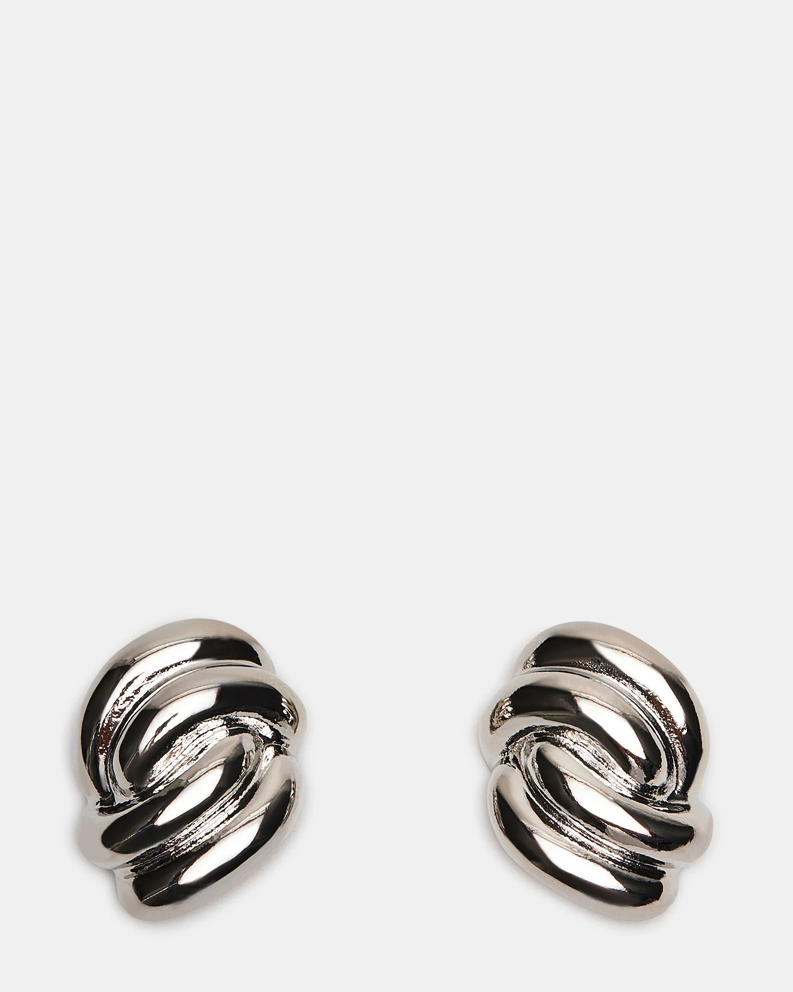 KNOT Earrings Silver | Women's Knot Stud Earrings | Steve Madden (US)