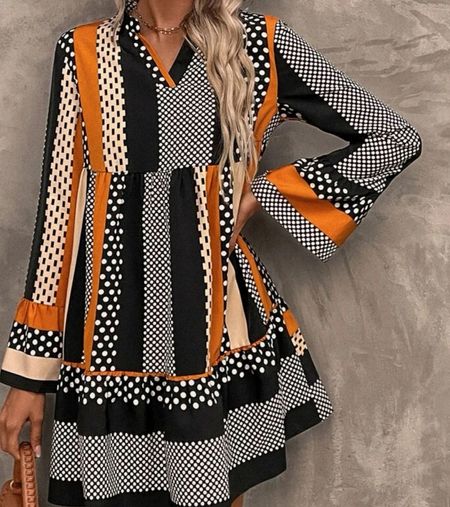 Looking for a fall dress this is the perfect fall outfit for October!