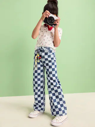 Printed Baggy Wide-Leg Jeans for Girls | Old Navy (CA)