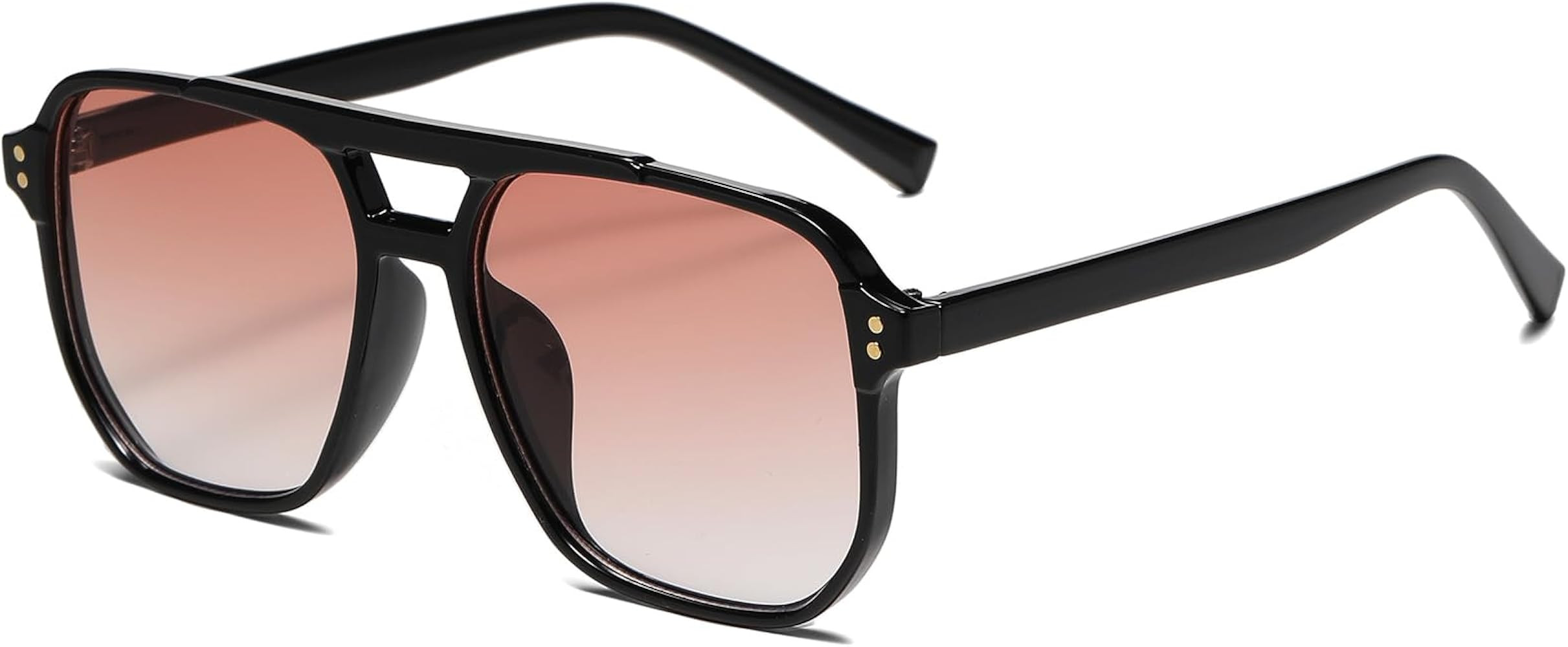 Retro Square Aviator Sunglasses for Women Men Trendy 70s Square Sun Glasses Vintage Shades | Amazon (US)