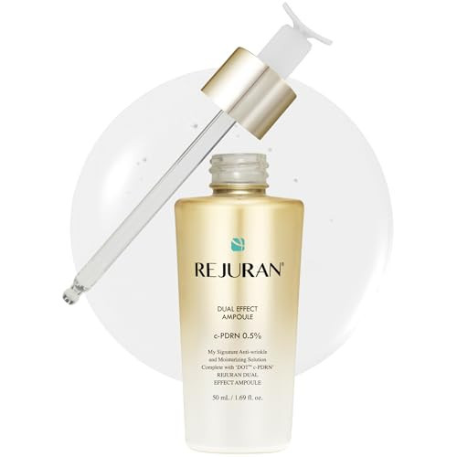 REJURAN® Dual Effect Ampoule, DOT DUAL c-PDRN® [Larger Size] - Salmon DNA Face Serum for Deep Rejuvenation, Wrinkle Care, Skin Elasticity with Visible Anti-Aging Results. Korean Skincare (1.69 fl oz) | Amazon (US)