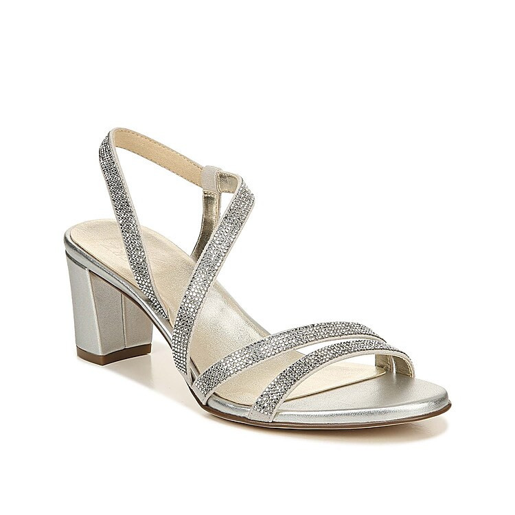 Naturalizer Vanessa 2 Sandal | Women's | Silver Metallic | Size 5 | Heels | Sandals | Slingback | DSW