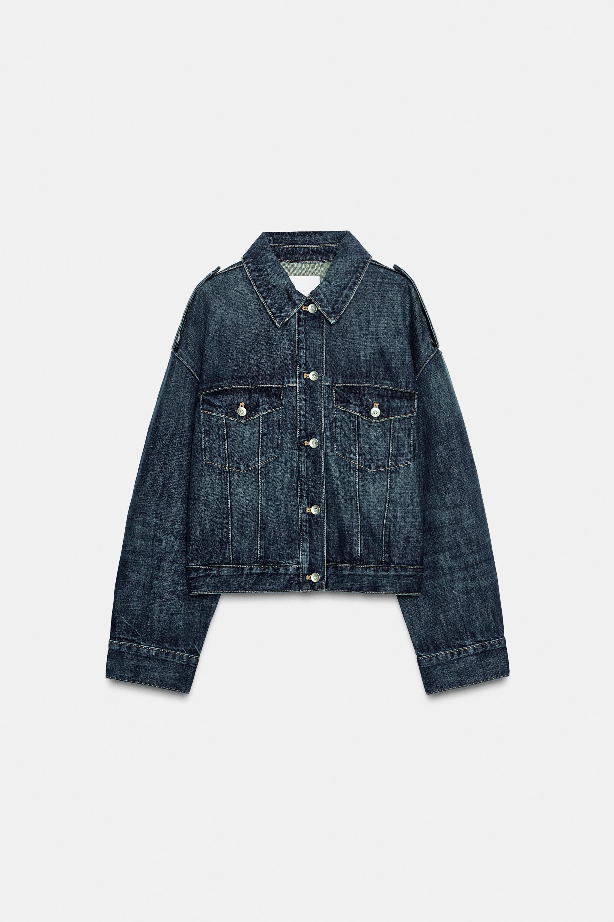 TRF DENIM JACKET WITH TABS | Zara AU