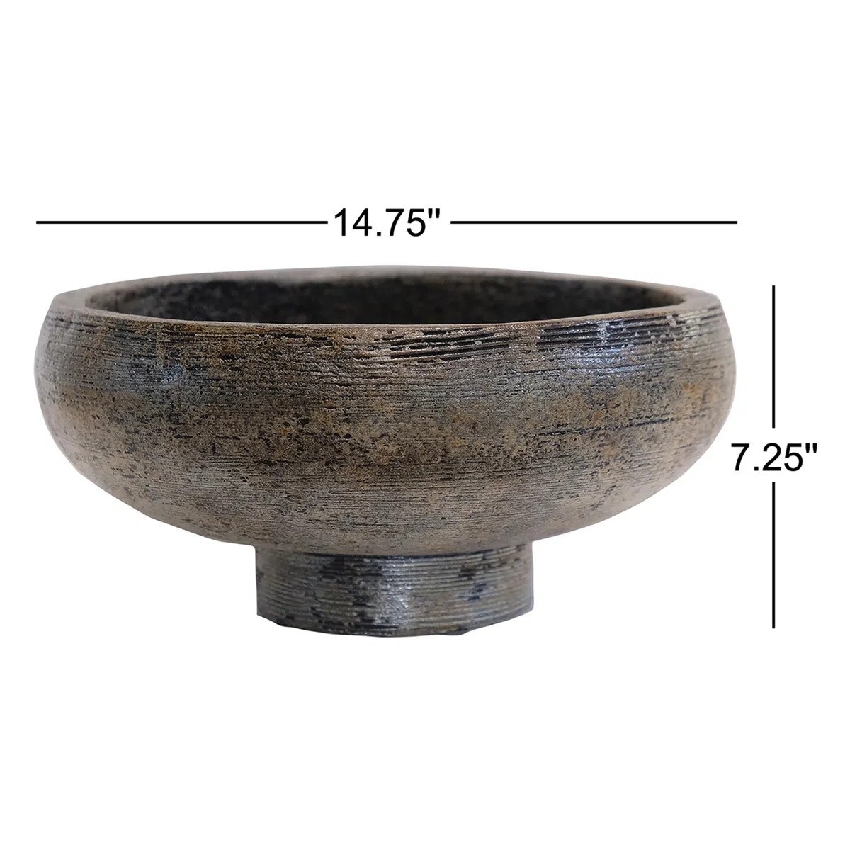 Round Textured Terracotta Decorative Bowl for Home Decor - Modern Accent Bowl for Tabletop or She... | Wayfair North America
