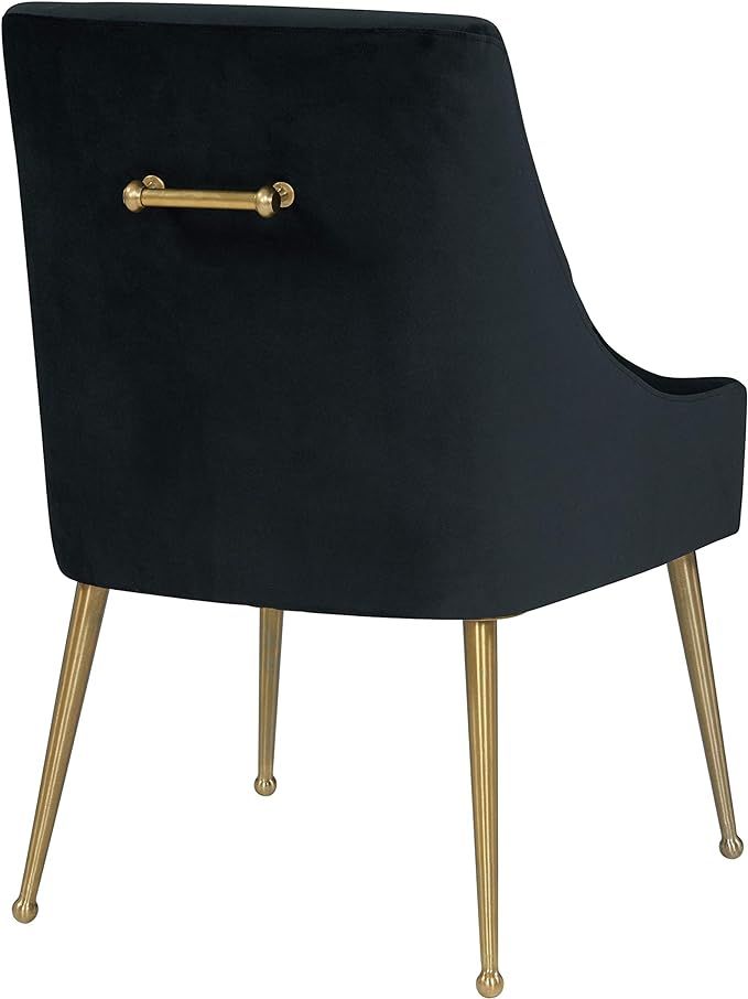 TOV Furniture Beatrix Ultra Modern Velvet Upholstered Dining Side Chair, 22" Black | Amazon (US)