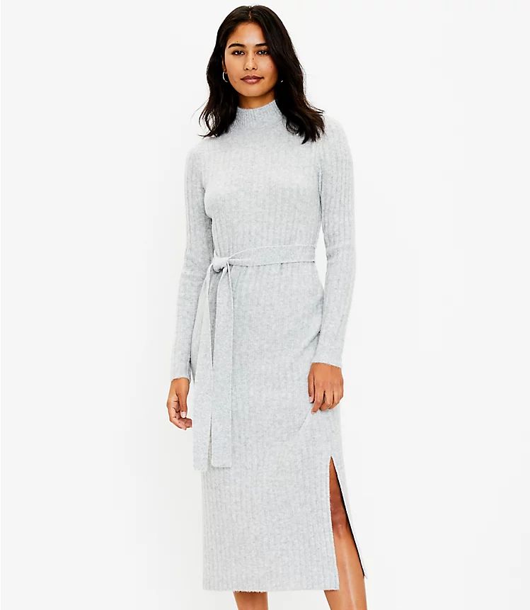 Ribbed Midi Sweater Dress | LOFT | LOFT