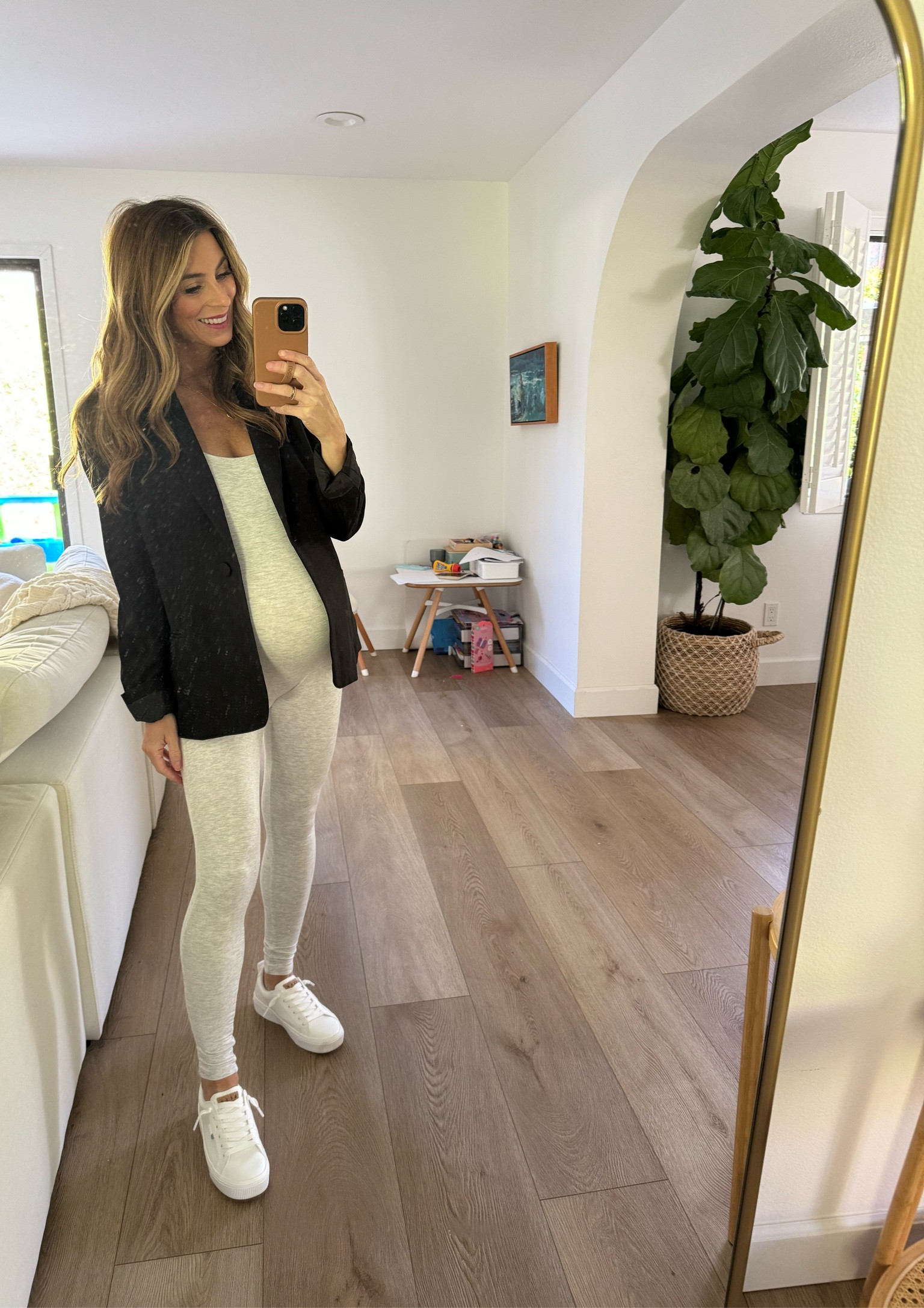 Bumpsuit cotton is everything! Paired this jumpsuit with a black blazer & reef tennis shoes! TENLEY for 20% off Bumpsuit. 

Maternity outfit, pregnancy, pregnant outfit, maternity, cotton jumpsuit, white tennis shoes

#LTKbump #LTKSeasonal #LTKfamily