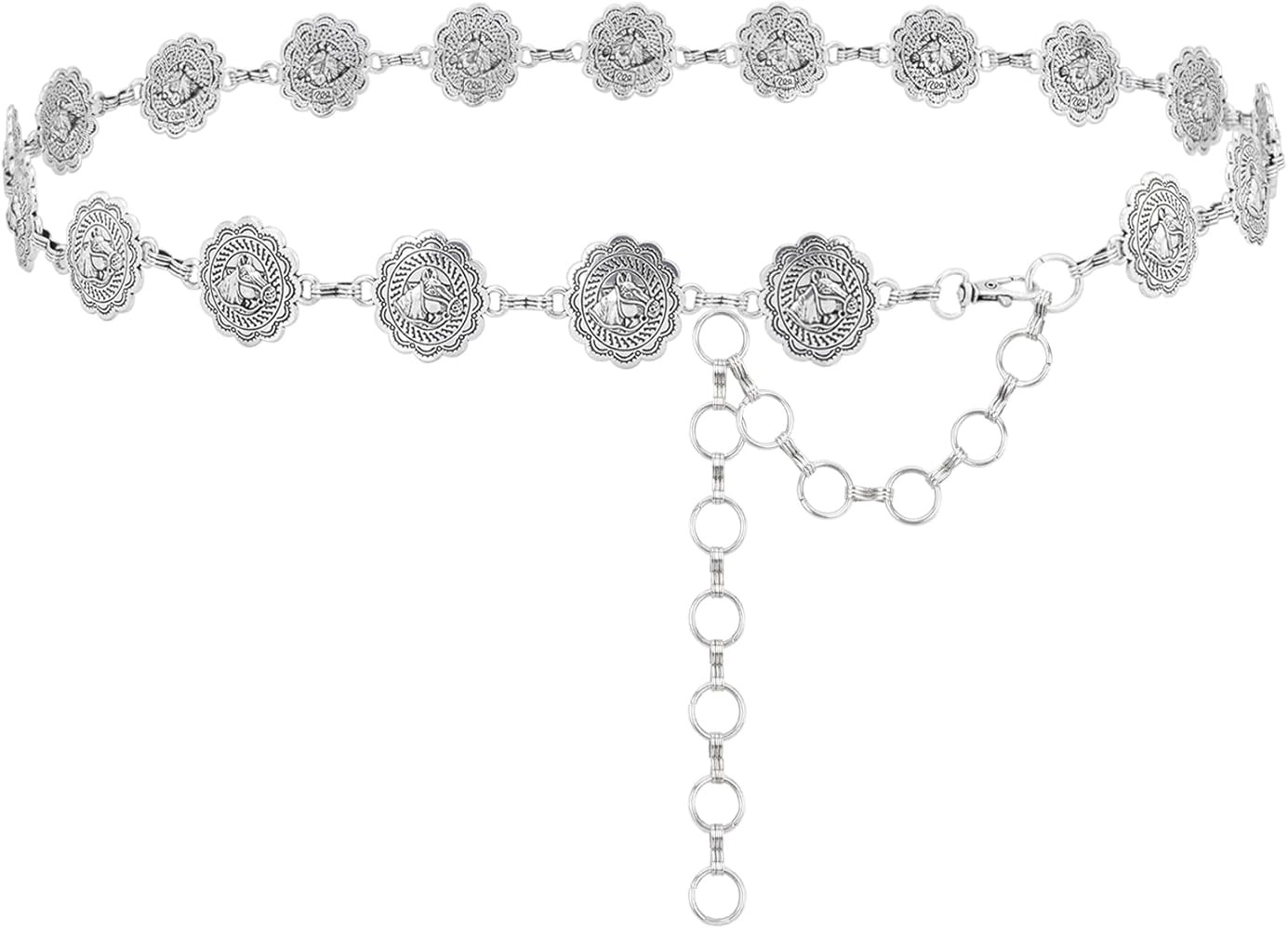 Montana West Wrangler Jewelry Western Concho Belts for Women Cowgirl | Amazon (US)