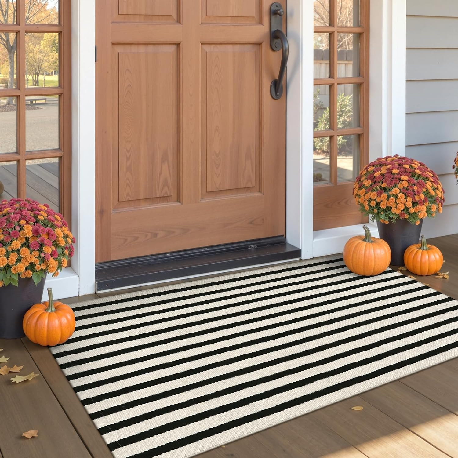 Fall Front Door Mat Outside Entrance 24"x51" Outdoor Mat Porch Rug | Amazon (US)