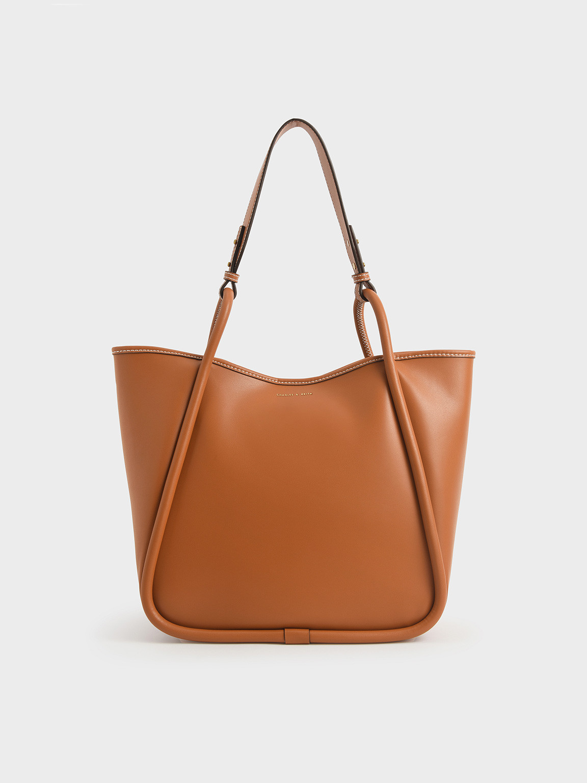 Tubular Slouchy Tote Bag
 - Cognac | Charles & Keith US