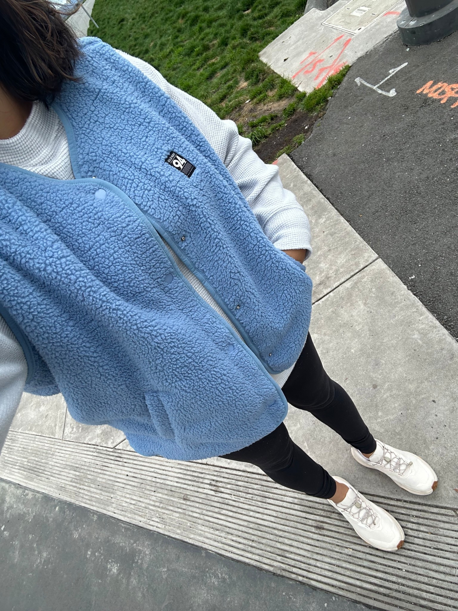 Sherpa vest perfect for cold mornings at the park with your kids. I love this blue color! I am wearing a size L tall. I’m 5’7" #LTKGiftGuide 

#LTKSeasonal #LTKMidsize