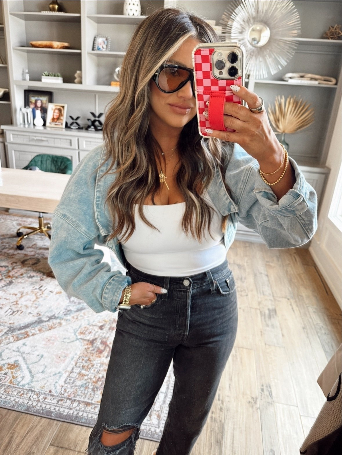 Denim shrug & Levi jeans 

#LTKStyleTip #LTKSeasonal #LTKSaleAlert